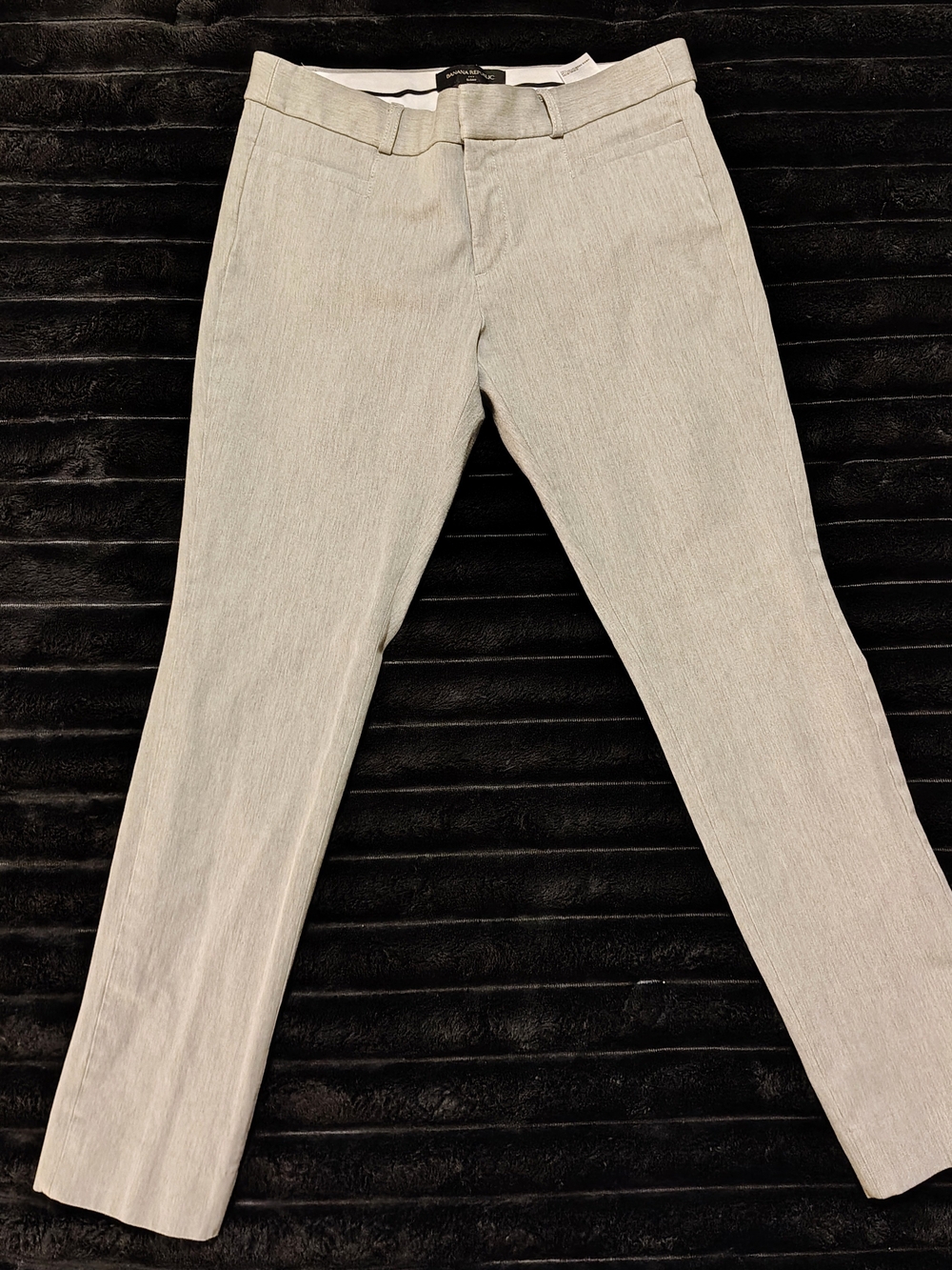Banana Republic Light Gray Dress Pants Ankle Slim Fit